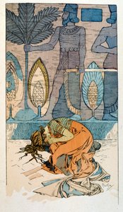 رسم توضيحي لألفونس موتشا من قصيدة "راما" في ثلاثة أعمال لبول فيرولا. حوالي 1898. موتشا (1860-1939). كان رسامًا تشيكيًا للفن الحديث بواسطة ألفونس موشا