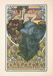 لوحة 47 من كتاب "وثائق ديكورات" ، نُشرت عام 1902 ، 1902 بواسطة ألفونس موشا