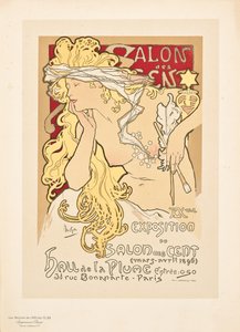 استنساخ ملصق إعلاني عن معرض Salon Centre Cent في قاعة de la Plume ، 1896