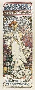 سيدة الكاميليا (La dame aux camelias). 1896 (ليثوجراف) بواسطة ألفونس موشا