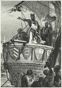 Return of the Crusaders from Palestine (engraving)