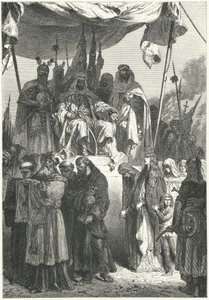 صلاح الدين يراقب المسيحيين الأسرى يمرون بعد استيلائه على القدس