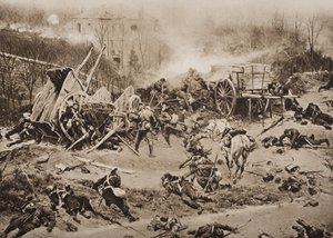 معركة شامبيني ، 30 نوفمبر 1870 ، رسم توضيحي من "مخطط التاريخ" بقلم HG Wells ، المجلد الثاني ، نُشر عام 1920 بواسطة ألفونس ماري دي نوفيل