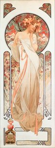 ملصق إعلاني من ألفونس موشا (1860-1939) لعطر "سيلفانيز إسنس" 1899 - Dim 21x61 cm ملصق إعلاني بواسطة ألفونس موشا عن عطر "سيلفانيس إسنس" 1899 - العقيد الخاص