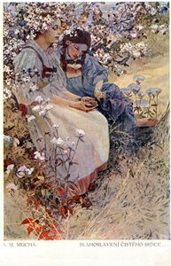 "طوبى لأنقياء القلب لأنهم يعاينون الله" ، 1906 بواسطة ألفونس موشا