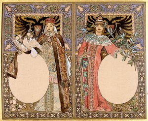 توضيح كتاب ، 1890s. بواسطة ألفونس موشا