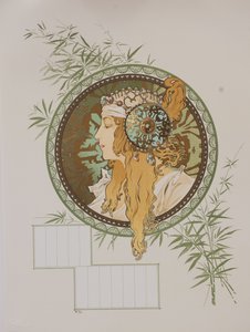 الرؤوس البيزنطية: تقويم شقراء ، 1897. بواسطة ألفونس موشا
