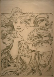 دورات Perfecta ، رسم تخطيطي بواسطة ألفونس موشا