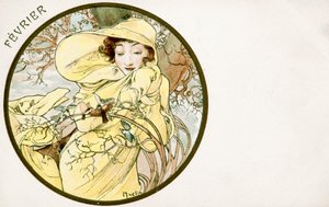 "فبراير" ، 1900 بواسطة ألفونس موشا