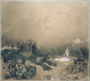 Nach der Schlacht auf dem Berge Vítkov بواسطة ألفونس موشا