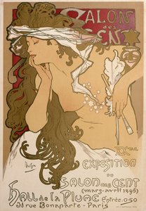 بوستر للمعرض العاشر بصالون سنت ، باريس ، فرنسا ، 1896.