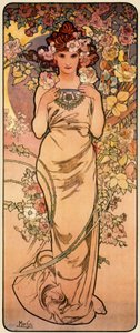 روز ، من سلسلة The Four Flowers ، 1897 بواسطة ألفونس موشا