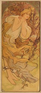 فصل الربيع من سلسلة Les Saisons ، ج. 1900. بواسطة ألفونس موشا