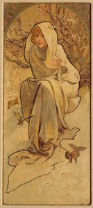 فصل الشتاء من سلسلة Les Saisons ، ج. 1900. بواسطة ألفونس موشا