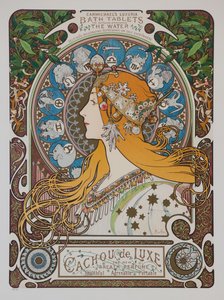 زودياك زودياك ، 1896. بواسطة Alphonse Mucha