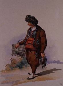 بائع البط ، حوالي عام 1855 بواسطة أماديو بريزيوسي