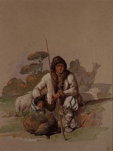 الراعي ، حوالي 1855 بواسطة أماديو بريزيوسي