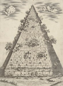 تم عرض قبر C. Cestii Epulonis بالمناسبة والهرم والرخام المربع ، الأكثر نبلاً والأقدم على الإطلاق بواسطة Ambrogio Brambilla