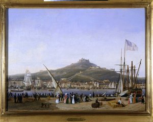 ميناء مرسيليا بواسطة Louis Garneray، sd. حوالي 1820 ، ألوان زيتية على قماش ، 0.330 ؛ 0،460. CCIP Coll.