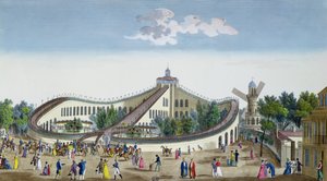 Promenades Aeriennes ، Jardin Baujon ، تم تكريمها بحضور جلالتها ، 2 أغسطس 1817 ، c.1817 (نقش الألوان) بواسطة أمبرواز لويس جارنيراي