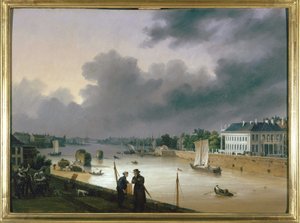 ميناء نانت بواسطة Louis Garneray، sd. حوالي 1820 ، ألوان زيتية على قماش ، 0.330 ؛ 0،460. CCIP Coll.