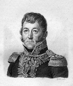 صورة لكلود بروست (1764-1834) ، بارون الإمبراطورية ، اللواء العام للمدفعية - في "صور الجنرالات الفرنسيين تضم انتصارات وغزوات الفرنسيين". قبر أمبرواز تارديو عام 1818. مجموعة ستيلا. بواسطة أمبرواز تارديو