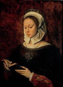 امرأة شابة تقرأ كتاب ساعات