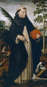 Saint Dominique - Dominique de Guzman (1170-1221) - Saint Dominic - Benson، Ambrosius (1495-1550) - حوالي 1528 - زيت على خشب - 104x57 - متحف ديل برادو ، مدريد بواسطة أمبروسيوس بنسون