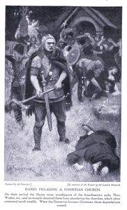 الدنماركيون ينهبون كنيسة مسيحية ، 1920