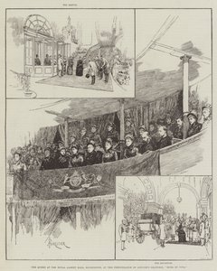 الملكة في قاعة ألبرت الملكية ، كنسينغتون ، في أداء Gounod&39;s Oratorio ، Mors et Vita