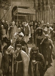 العطلة بعد تتويج ريتشارد الثاني ، فيجيل القديس كنلم ، 16 يوليو 1377 ، من "أخبار لندن المصورة" 1902 بواسطة أميدي فوريستير