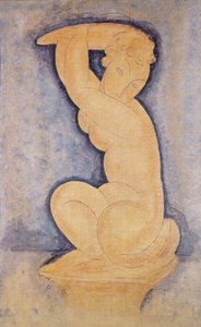 Caryatid ، 1914 (قلم رصاص ومرحاض) بواسطة أميديو موديجلياني