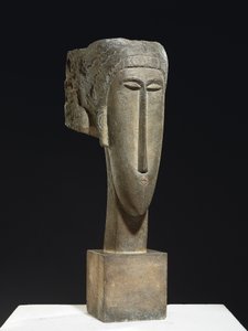 الرأس ، حوالي 1910-12 (الحجر الجيري) بواسطة أميديو موديجلياني