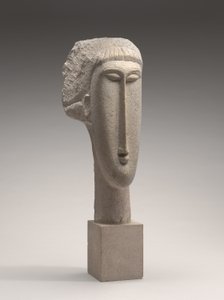 رأس امرأة ، c.1910-1911 (الحجر الجيري) بواسطة أميديو موديجلياني