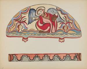 اللوحة 15: الخلق (لونيت): من محفظة "التصاميم الاستعمارية الإسبانية لنيو مكسيكو" بواسطة القرن العشرين الأمريكي