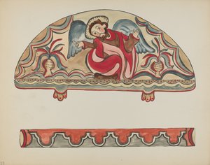 اللوحة 15: الخلق (لونيت): من محفظة "التصاميم الاستعمارية الإسبانية لنيو مكسيكو" بواسطة القرن العشرين الأمريكي