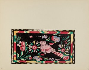 اللوحة 44: تصاميم الصدر المطلية: من مجموعة "التصاميم الاستعمارية الإسبانية لنيو مكسيكو" بواسطة القرن العشرين الأمريكي