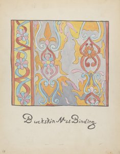 اللوحة 48: تصميم جلد الغزال: من محفظة "التصاميم الاستعمارية الإسبانية لنيو مكسيكو" بواسطة القرن العشرين الأمريكي