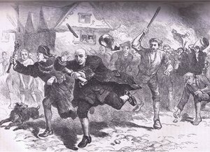 رحلة هوتشينسون قبل المشاغبين 1766 ، توضيح من تاريخ كاسيلس للولايات المتحدة الذي نشره كاسيل ، بيتر آند جالبين ، c.1900 بواسطة مدرسة اللغة الإنجليزية الأمريكية