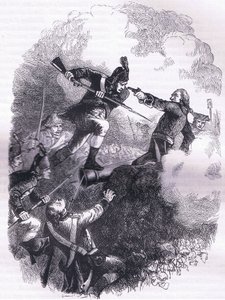 الاعتداء على Stony Point ، رسم توضيحي من Cassells History of the United States نشره Cassell ، Petter & Galpin ، c1900 (litho) بواسطة مدرسة اللغة الإنجليزية الأمريكية