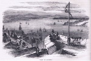 عرض في كيبيك ، رسم توضيحي من Cassells History of the United States نشره Cassell، Petter & Galpin، c1900 (litho) بواسطة مدرسة اللغة الإنجليزية الأمريكية