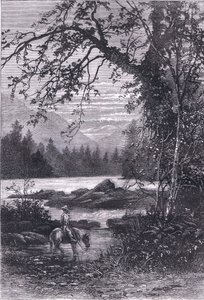 منظر لكارولينا الشمالية ، رسم توضيحي من Cassells History of the United States نشره Cassell، Petter & Galpin، c1900 (litho) بواسطة مدرسة اللغة الإنجليزية الأمريكية