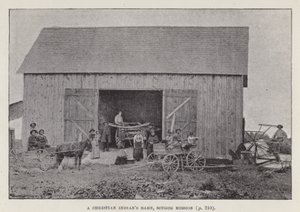 حظيرة مسيحية هندية ، مهمة Scugog (صورة b / w) بواسطة المصور الأمريكي (بعد)