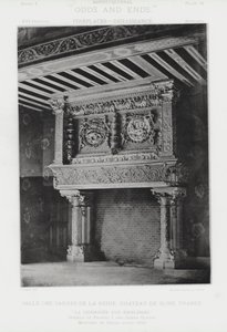 المدفأة: Salle Des Gardes De La Reine ، Chateau De Blois ، فرنسا (b / w photo) بواسطة المصور الأمريكي (بعد)