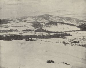 الجبال الخضراء في فيرمونت (صورة b / w) بواسطة المصور الأمريكي (بعد)