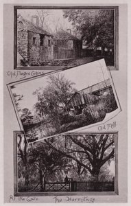 كبائن الرقيق القديم طاحونة قديمة على البوابة؛ هيرميتاج (صورة b / w) بواسطة المصور الأمريكي (بعد)