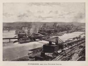 بيتسبرغ: بيتسبرغ ، شوهد من Duquesne Incline (b / w photo) بواسطة المصور الأمريكي (بعد)