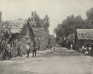 مشهد الشارع في سانتا أنيتا ، المكسيك (صورة b / w) بواسطة المصور الأمريكي (بعد)