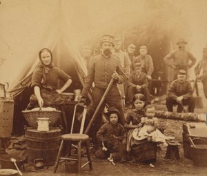 معسكر المشاة 31 بنسلفانيا بالقرب من واشنطن العاصمة ، 1862 (طبعة زلال) بواسطة مصور أمريكي