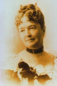 إليزابيث بيكون كستر (1842-1933) زوجة الجنرال جورج أ.كوستر (1839-76) (صورة b / w)